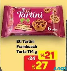 ETİ TARTİNİ FRAMBUAZLI TURTA 114 G ETİ TARTİNİ FRAMBUAZLI TURTA 114 G